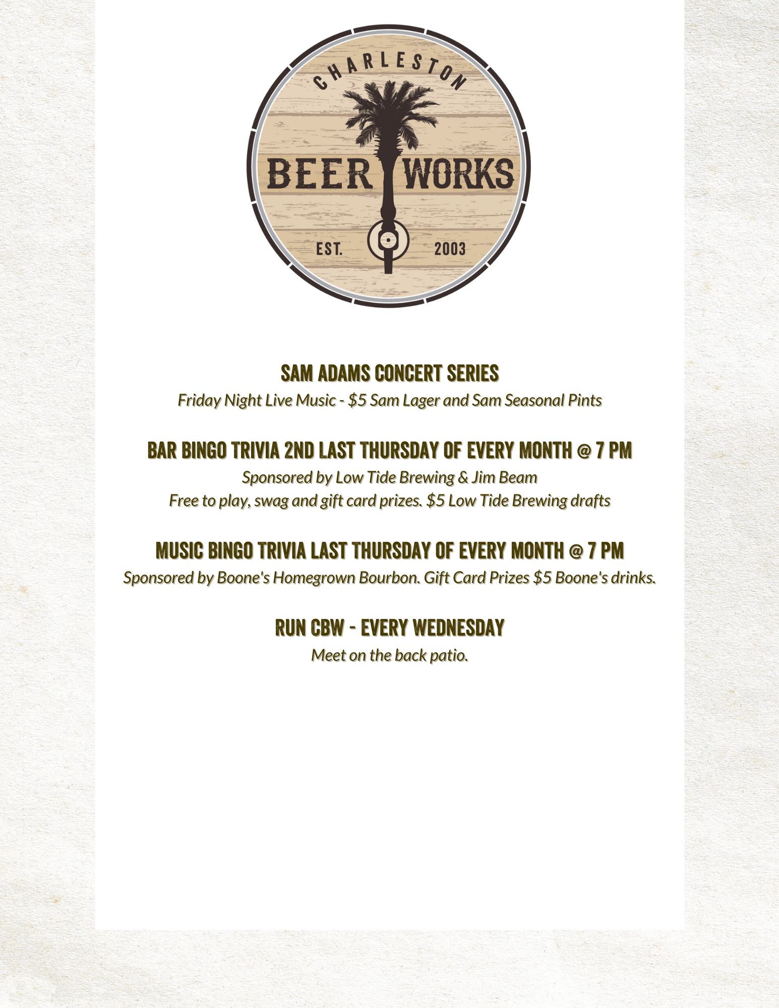 Charleston Beer Works Events (14)